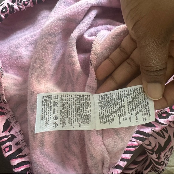 H&M Divided Pink Zebra Print Cropped Sweater Size Small Animal Print Barbiecore - Picture 7 of 7